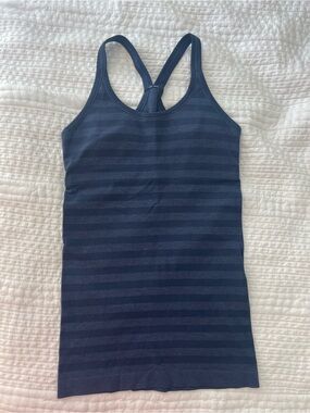 Lululemon Navy Stripe Racerback Tank Top